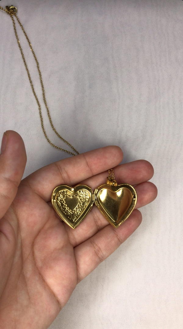 stainless heart locket necklace  Image 4 Preview
