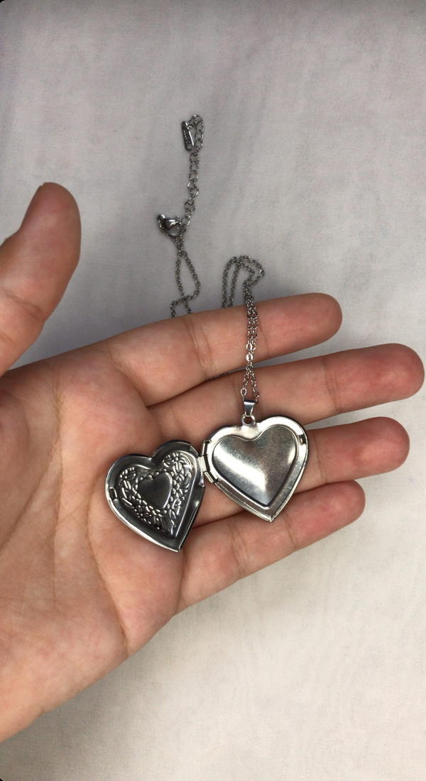 stainless heart locket necklace  Image 5 Preview