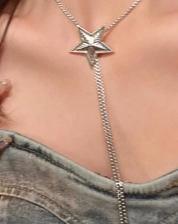 star pull-out stacking necklace  Image 7 Preview