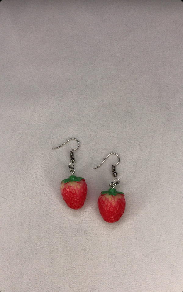 strawberry earrings  Image 2 Preview