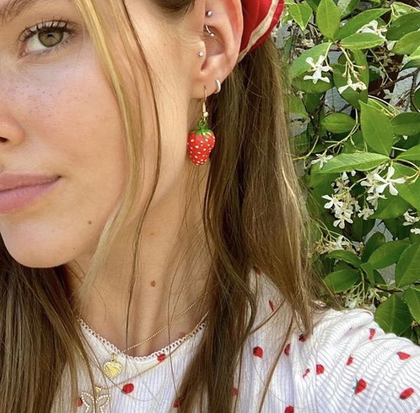 strawberry earrings  Image 3 Preview