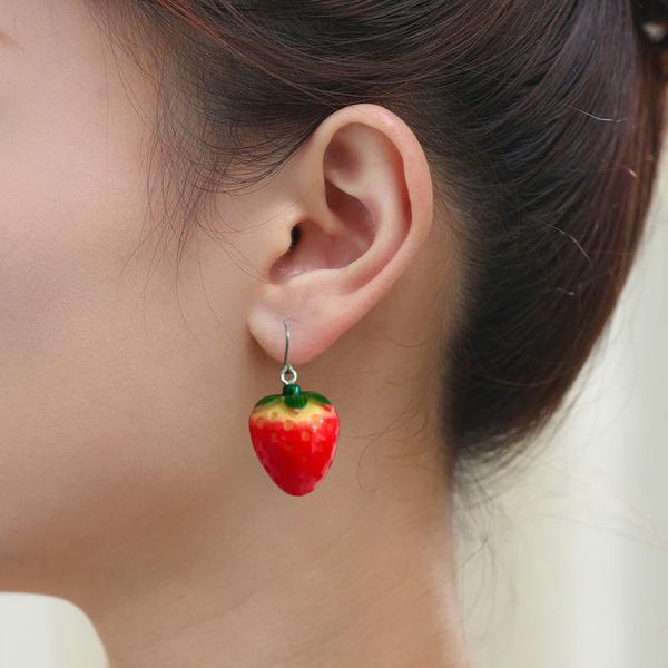 strawberry earrings  Image 5 Preview