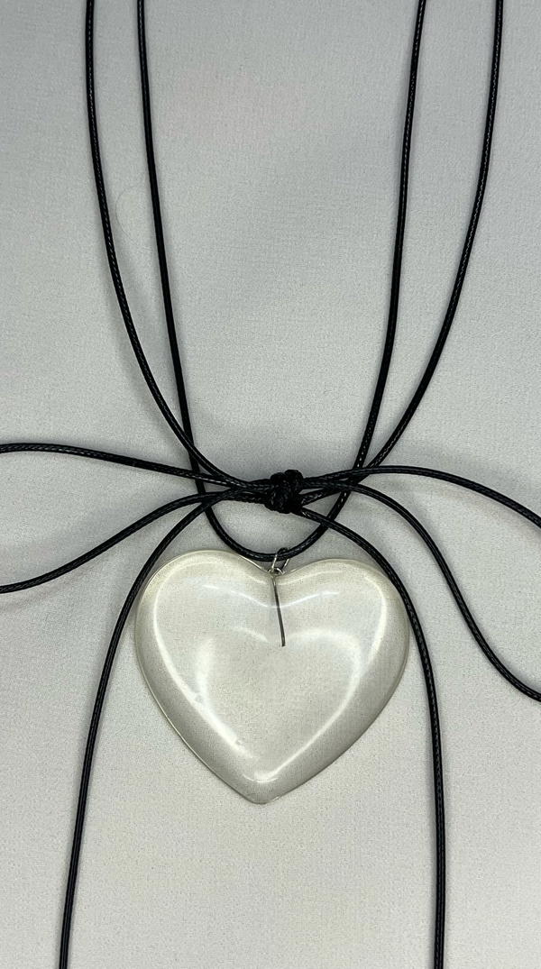 transparent heart necklace  Image 2 Preview