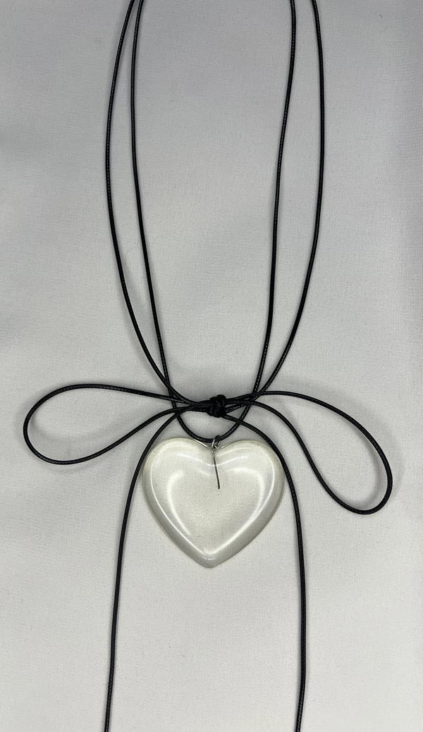 transparent heart necklace  Image 3 Preview