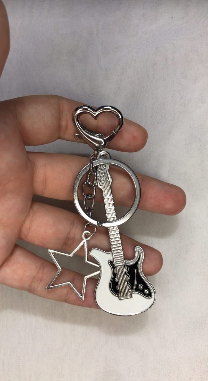 white guitar bag charm  Preview Image