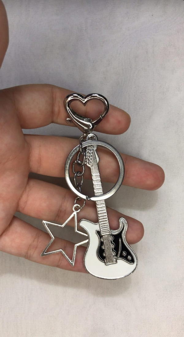 white guitar bag charm  Image 1 Preview