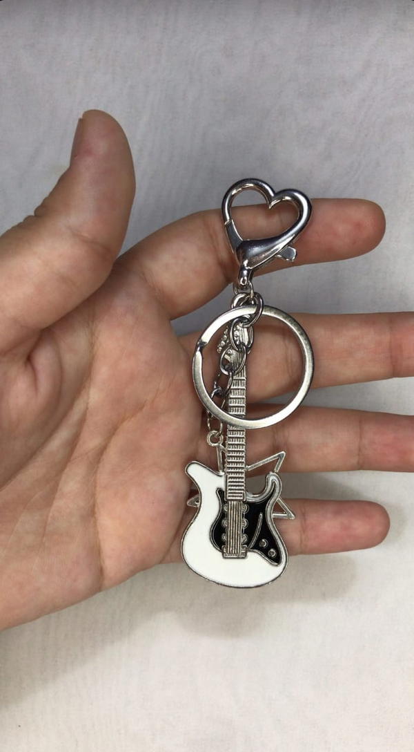 white guitar bag charm  Image 2 Preview