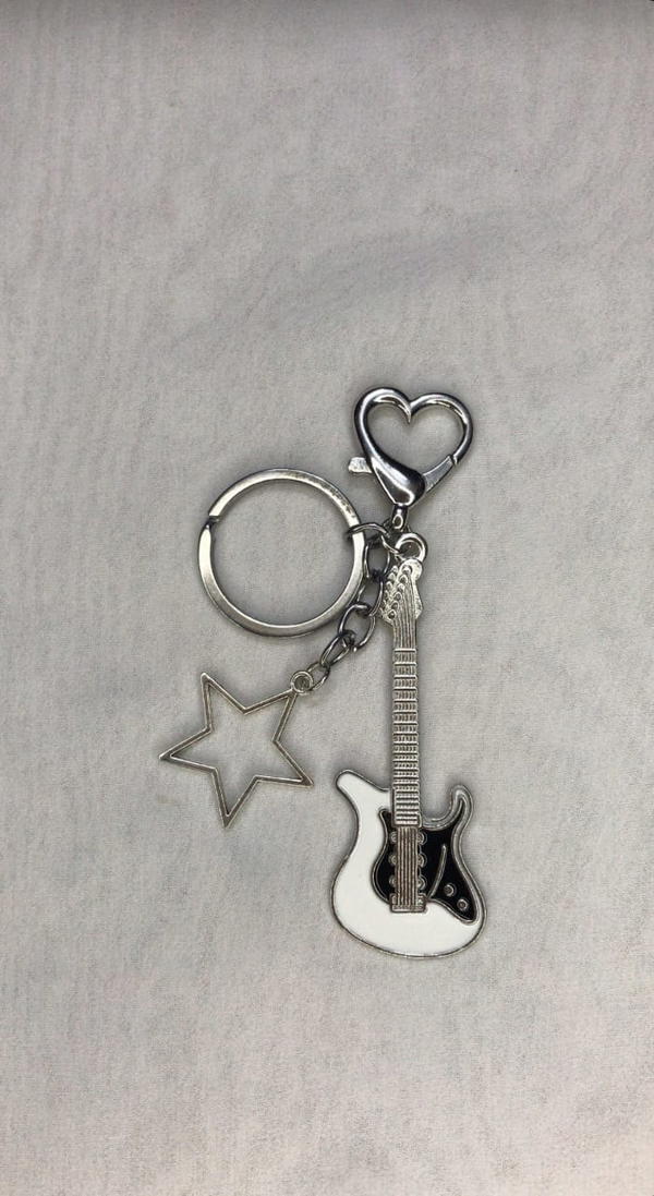 white guitar bag charm  Image 5 Preview