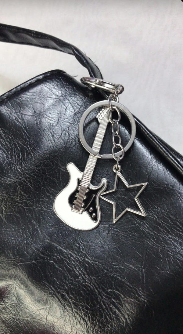 white guitar bag charm  Image 7 Preview