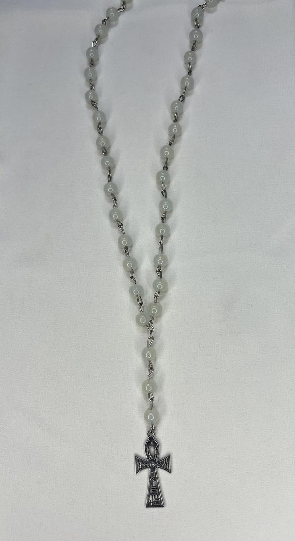 white ankh long chain  Image 1 Preview