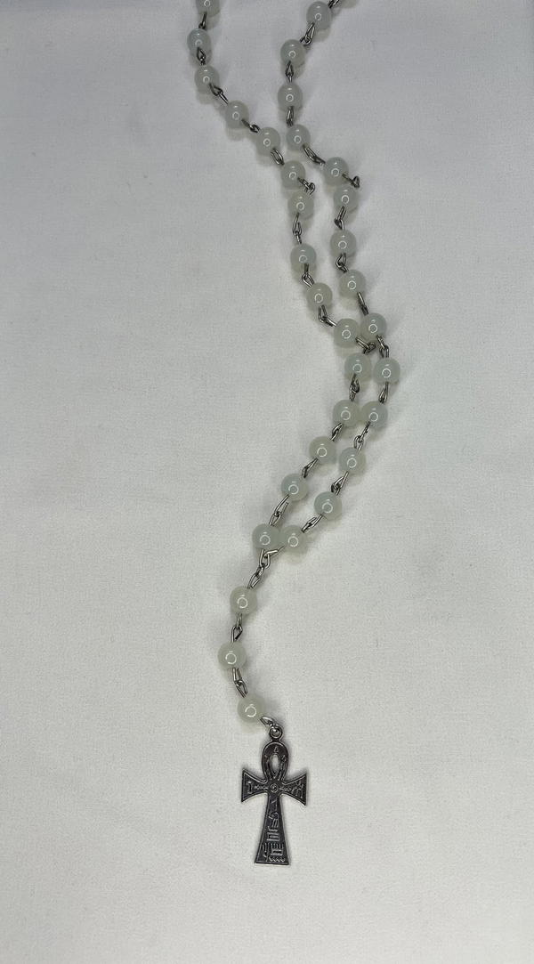 white ankh long chain  Image 5 Preview