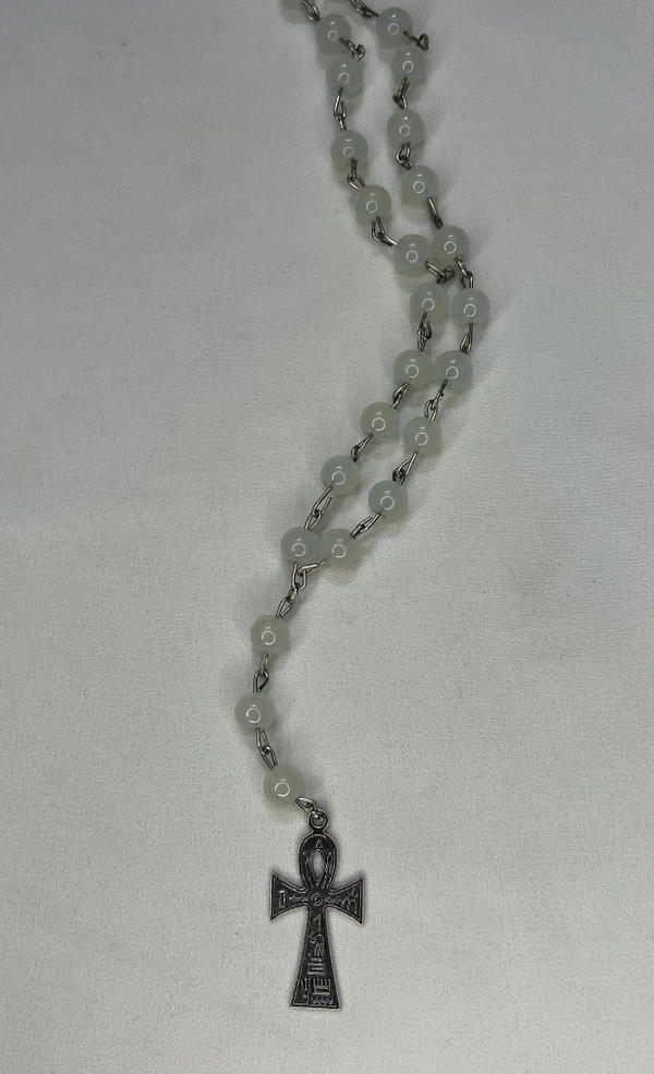 white ankh long chain  Image 6 Preview