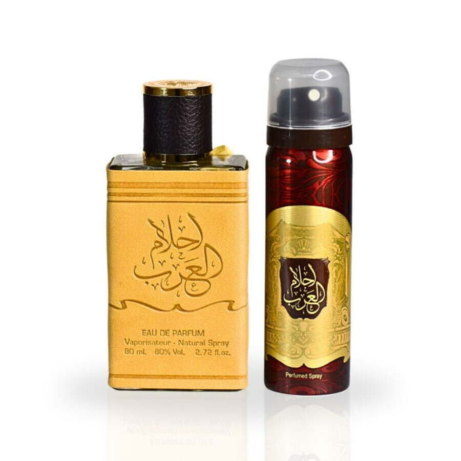 عطر أحلام العرب من أرض الزعفران للرجال 80مل مع هدية مزيل عرق Preview Image