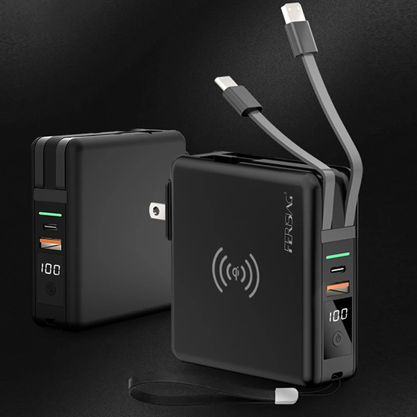 شاحن و باور بنك متعدد الوظائف (اندرويد و ايفون و شاحن لاسلكي بمدخل USB) Image 4 Preview