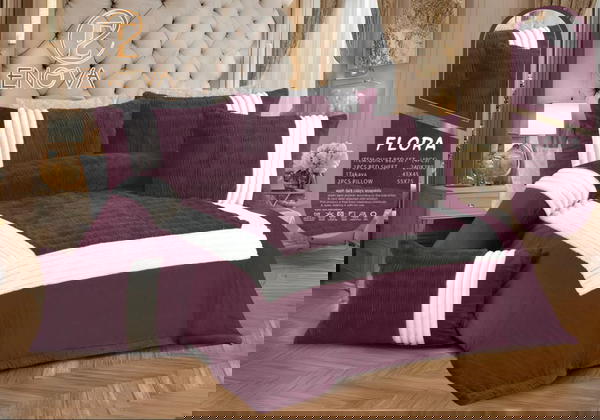 لحاف فرو 4قطعه فلورا من شركة ايفينت Image 2 Preview