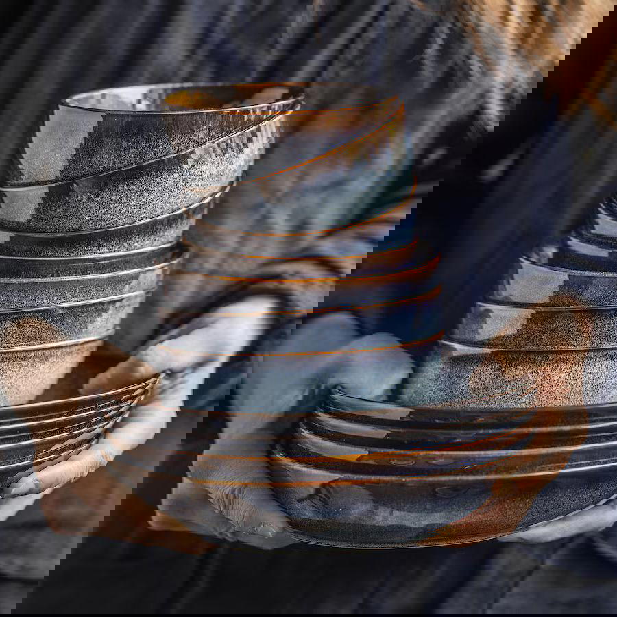 GLADELIG 4صحن عميق, أزرق, 21 سم ، خزف حجري  Preview Image