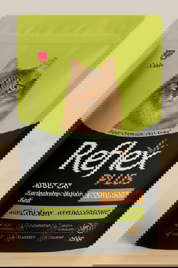 كارتون 12 كيس Reflex Plus – Adult Cat Sterilised  داري فود  مخصص للقطط البالغة (Adult Cat)  مناسب للقطط المعقمة الوزن 1.5كيلو غرام Image 1 Preview