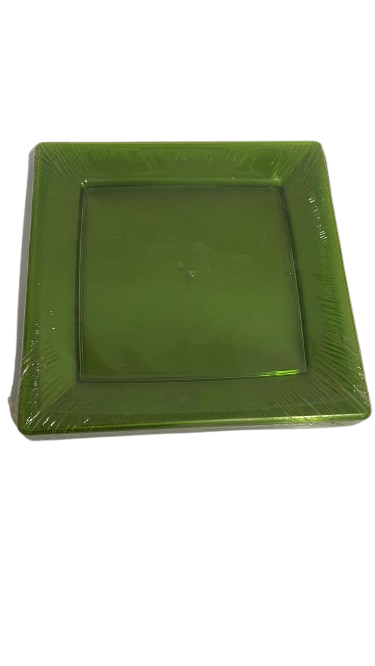 10 أطباق بلاستيك (أخضر) Image 1 Preview