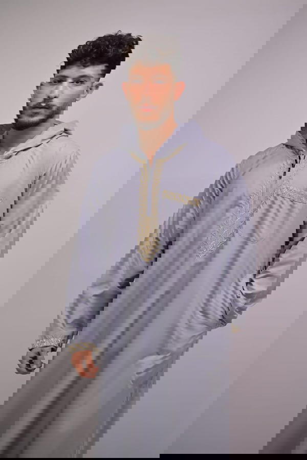 👘 عباية رجالي مغربية بزونط - الأصالة والراحة في تصميم واحد! ✨ Image 2 Preview