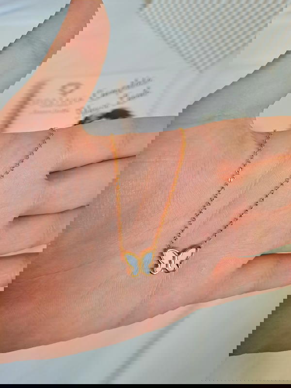 سلسلة فراشة صدفة ابيض Image 1 Preview