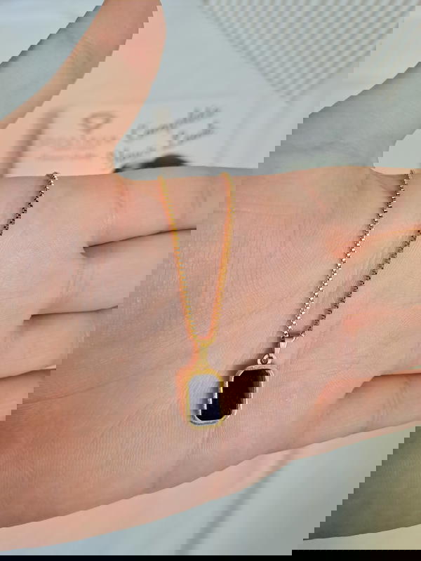 سلسلة دابل فيس اسود Image 1 Preview