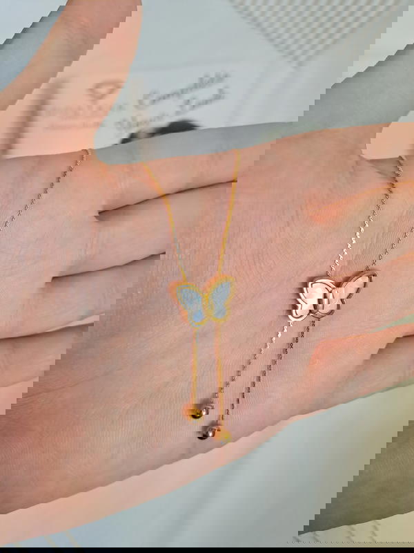 سلسلة فراشة ابيض Image 1 Preview