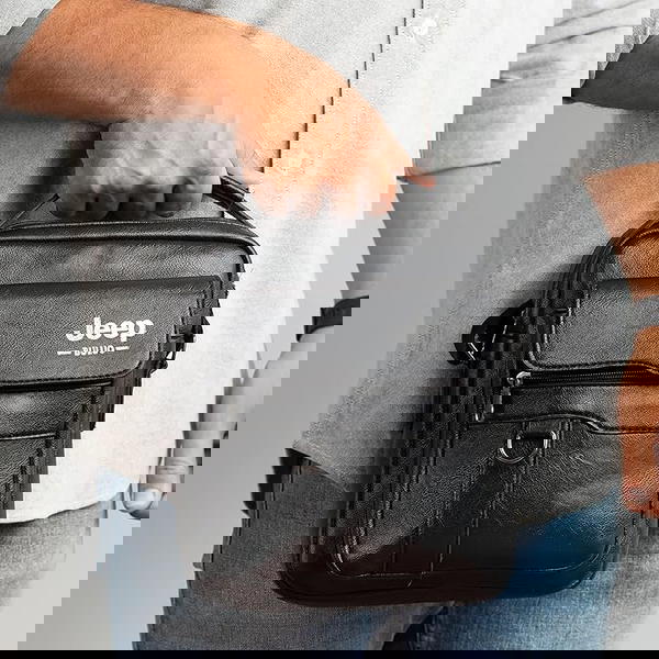 حقيبة كروس جلدية Jeep رجالي Image 5 Preview