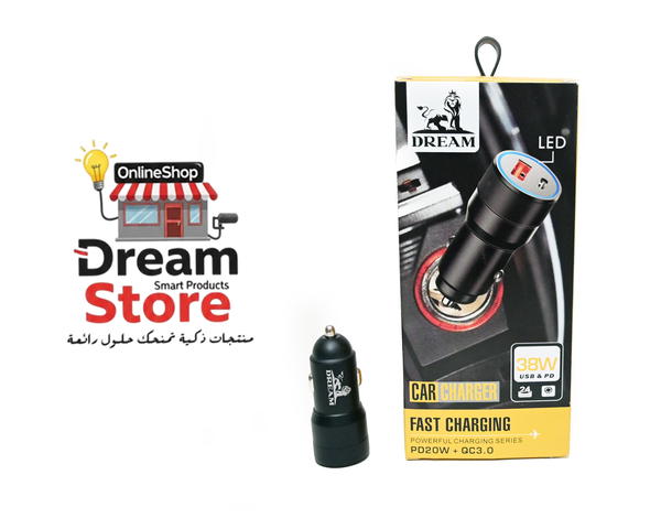 شاحن سيارة دريم السريع 38W Image 4 Preview