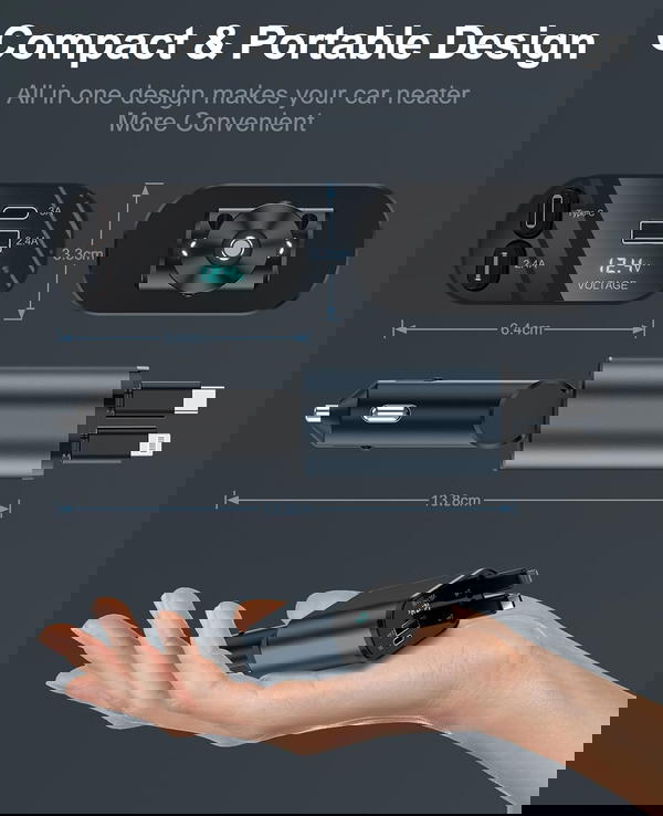 شاحن السيارة التريند 4 في 1 بقدرة 100 واط Image 7 Preview