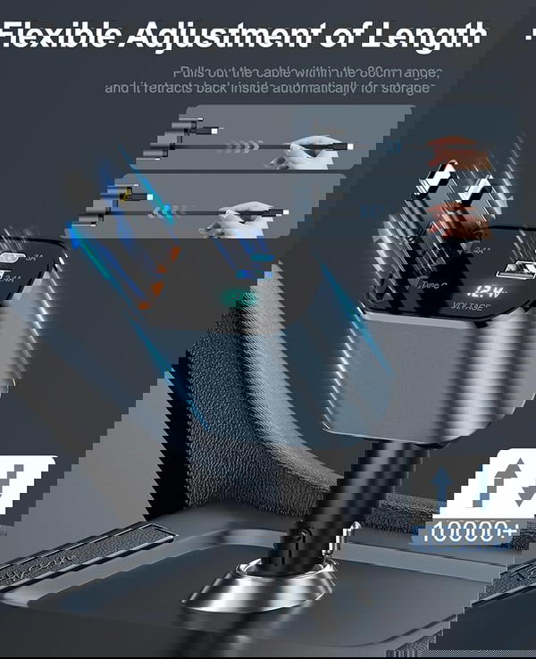 شاحن السيارة التريند 4 في 1 بقدرة 100 واط Image 8 Preview