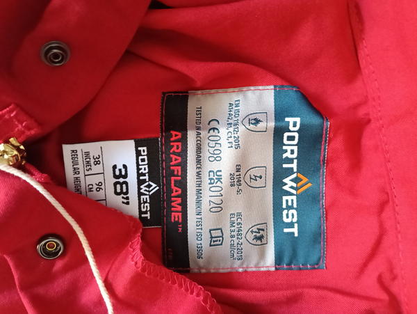 PORTWEST – AF73RER ARAFLAME SILVER Coverall (Red) Image 4 Preview