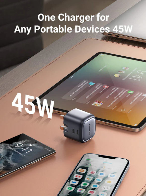 UGREEN Nexode 45W GaN Wall Charger 2-Ports Image 3 Preview