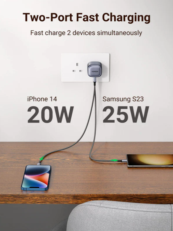 UGREEN Nexode 45W GaN Wall Charger 2-Ports Image 4 Preview