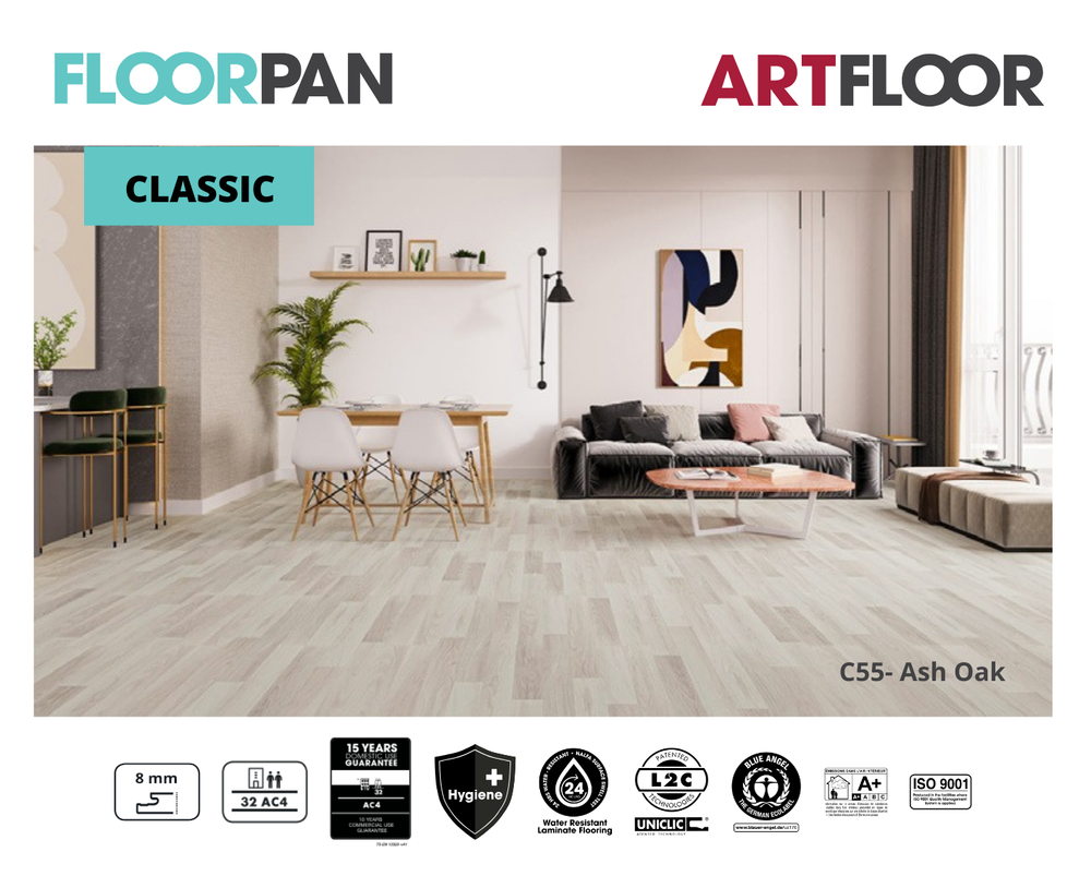 FLOORPAN	CLASSIC	C55 - Ash Oak	32	8MM Preview Image