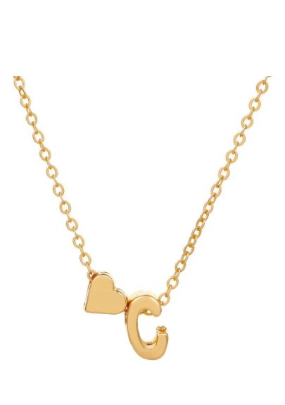letters and heart Necklace (N3) Image 9 Preview
