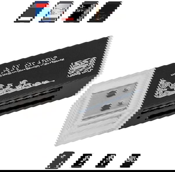 قارئ بطاقات ذاكرة الكل في واحد USB 2.0 عالي السرعة + 480 ميجابايت في الثانية Image 2 Preview