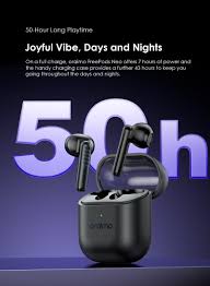 Oraimo FreePods Neo True Wireless Earbuds 50H Play Time Bluetooth TWS Earphone with APP Control, Anifast Fast Charging,Sound360 Spatial Audio,Black Black Preview Image