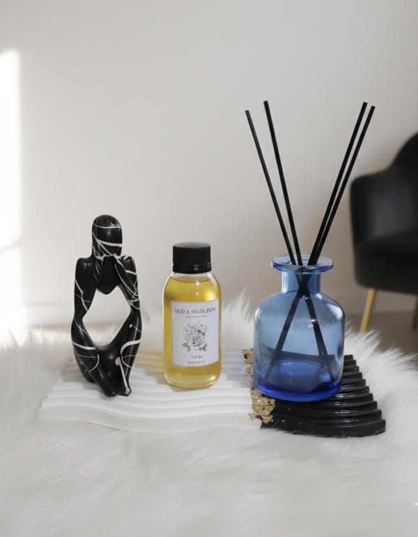 طقم فواحة عيدان بعطر العود مع الورد السويسرى  Image 4 Preview