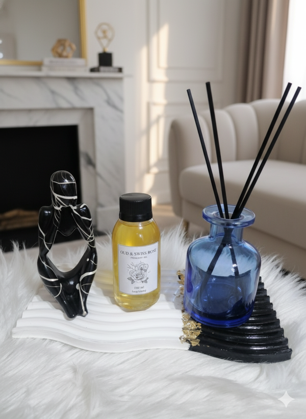 طقم فواحة عيدان بعطر العود مع الورد السويسرى  Image 5 Preview