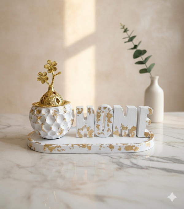 طقم مبخرة هاند ميد من الماربل Image 1 Preview