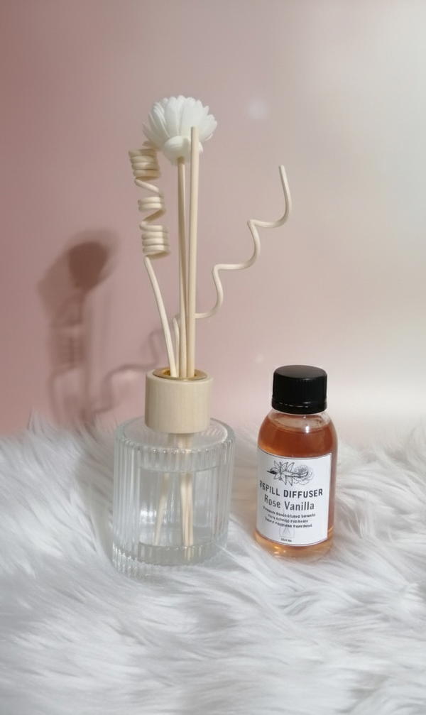 فواحة عيدان مع زجاجة عطر روز فانيليا  Image 1 Preview