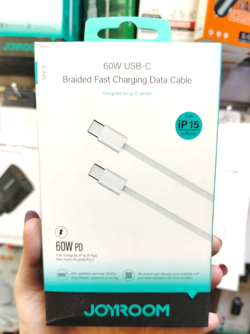 كابل شحن سريع (JOYROOM) بقوة 60 واط Type-C إلى Type-C Preview Image