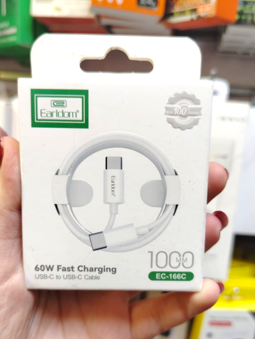 كابل شحن سريع Earldom Type-C إلى Type-C بقوة 60 واط  Preview Image