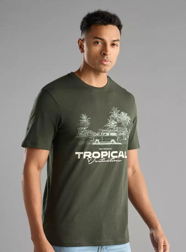 تيشيرت بطبعات جرافيك TROPICAL MAX Image 6 Preview