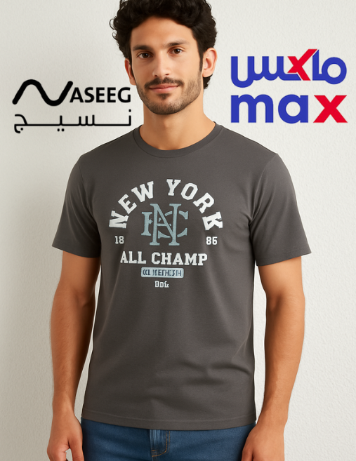 تيشيرت بطبعات شعار NY (L) MAX Preview Image