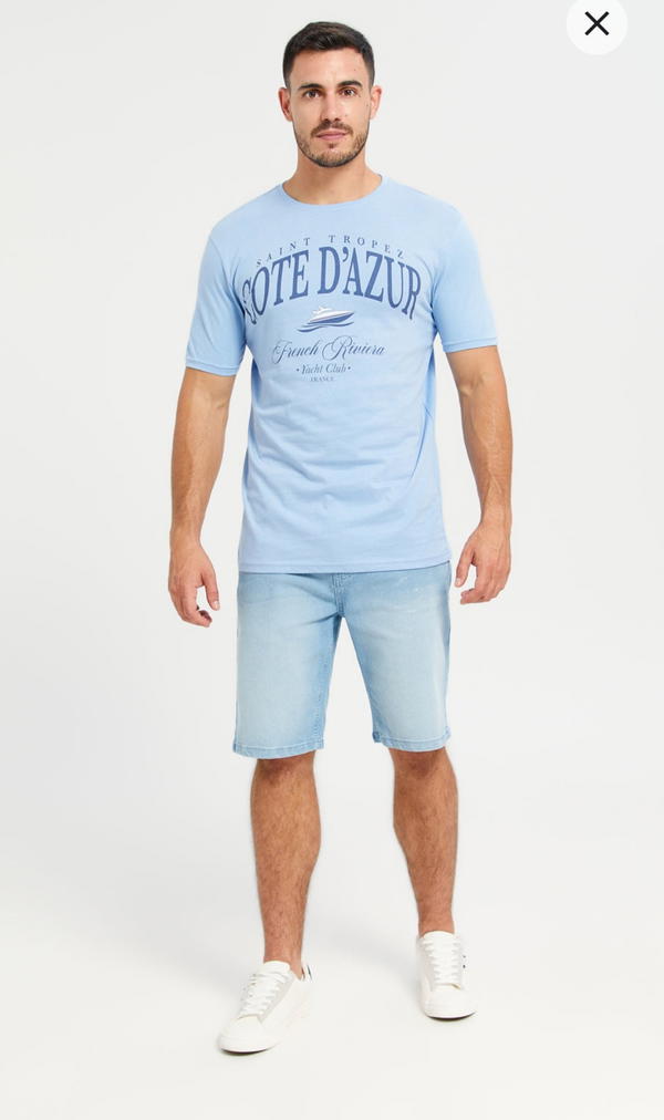 Men Blue Sky Graphic T Shirt: Small Image 1 Preview