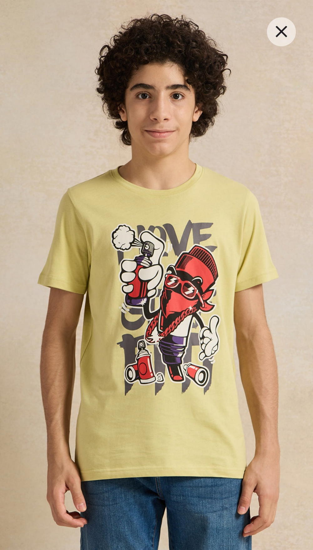 Senior Boys Green Printed Graphic T shirt Preview Image