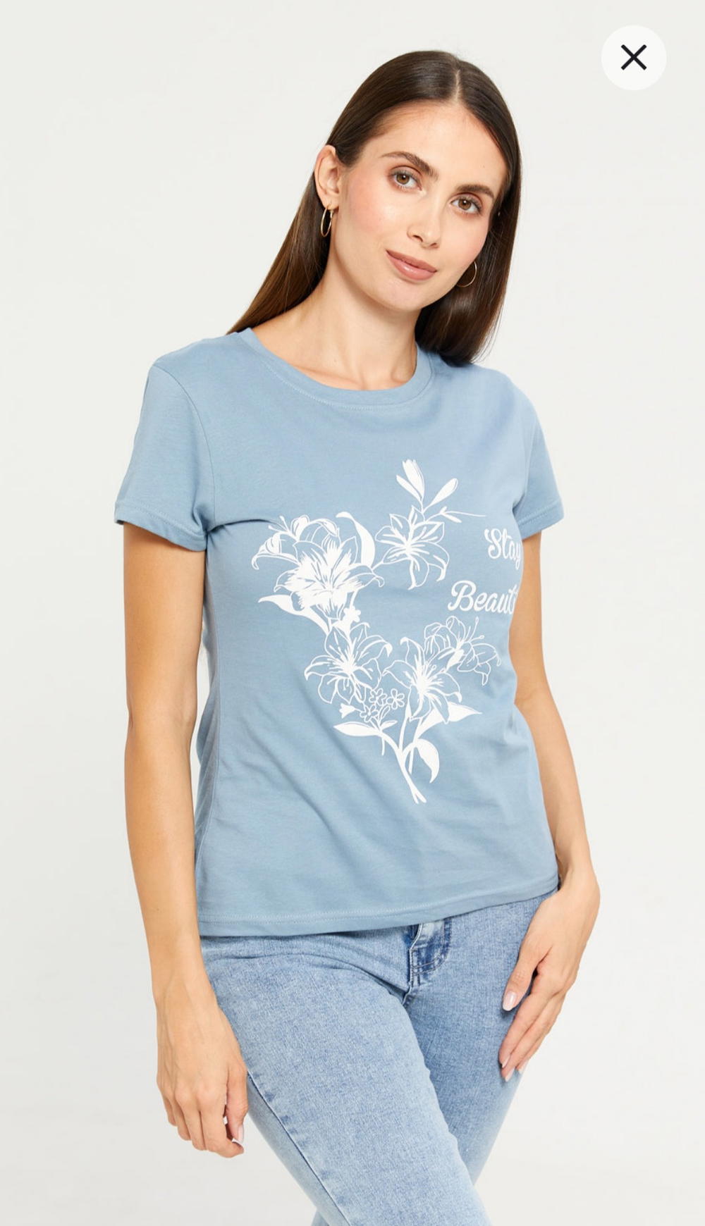 Women Blue Graphic T-Shirt: UK8 Preview Image