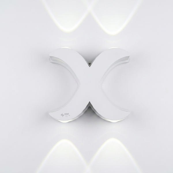 إنارة واجهة "X" مودرن لون أبيض CY33 Image 1 Preview