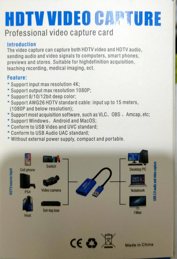 Video Capture Card 4K Image 2 Preview